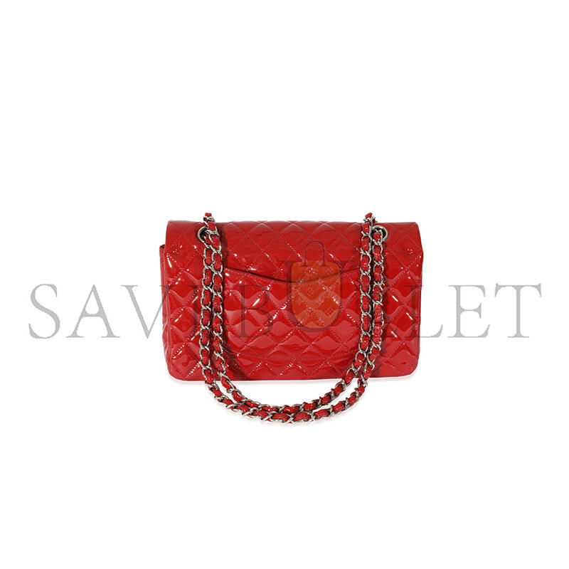 Ch**el red patent classic medium double flap (25*15*6cm)